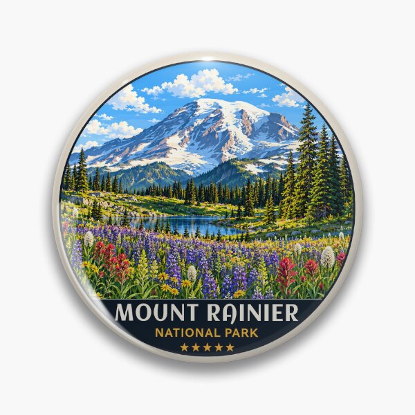 Item preview, Mount Rainier National Park Retro Design designed and sold by Gideon Emmerich.