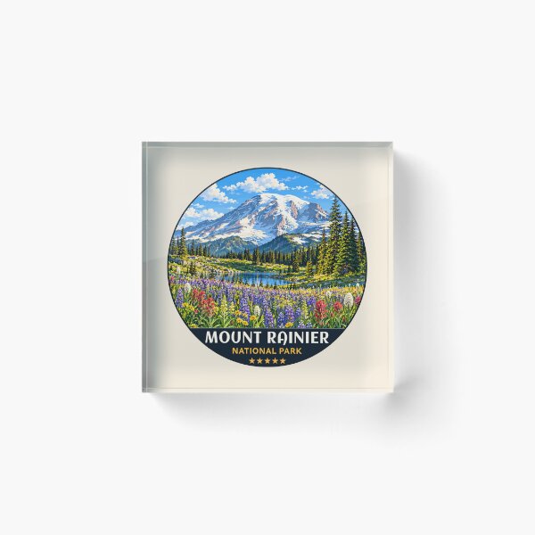 Item preview, Mount Rainier National Park Retro Design designed and sold by Gideon Emmerich.