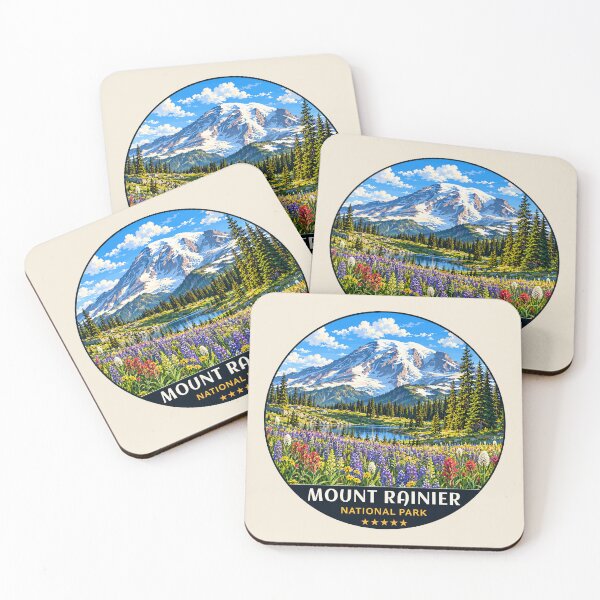 Item preview, Mount Rainier National Park Retro Design designed and sold by Gideon Emmerich.