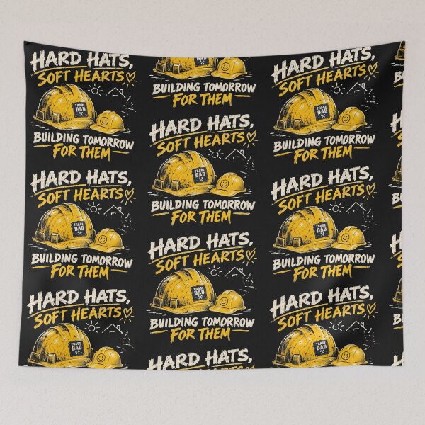 Item preview, Hard Hats Soft Hearts Trade Dad Shirt designed and sold by StudioBilly3000.