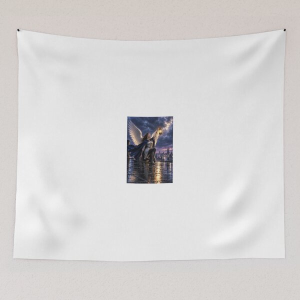 Item preview, Angel with Lantern in Rainy Night Cityscape designed and sold by CathryneDelamort.