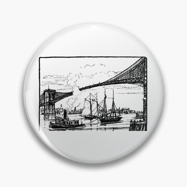 Item preview, New York Calendar 1890 - East River and the Brooklyn Bridge designed and sold by Hedrin.