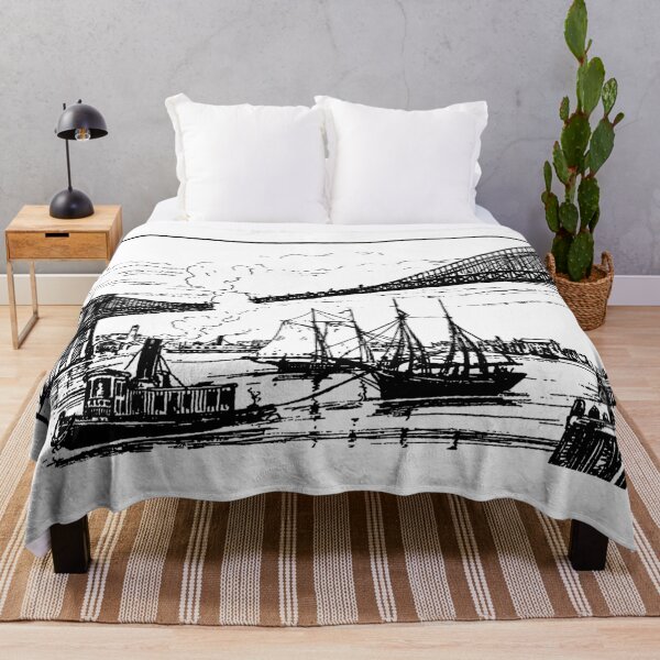 Item preview, New York Calendar 1890 - East River and the Brooklyn Bridge designed and sold by Hedrin.