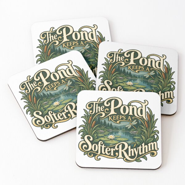 Item preview, Pond Keeps a Softer Rhythm Quiet Nature Design designed and sold by Bikivuno.