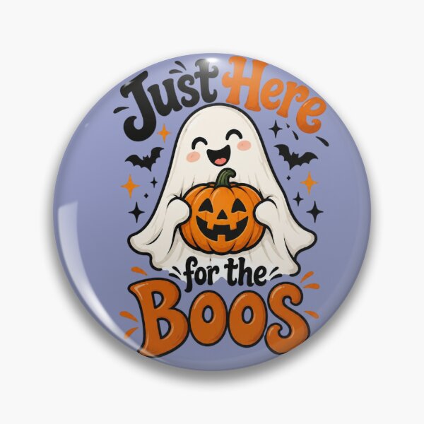 Item preview, Just Here for the Boos Cute Ghost Pumpkin Halloween Design designed and sold by Sanika arts .