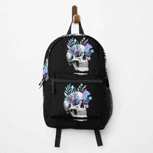 Item preview, Bioluminescent Mushroom Botanical Skull Cyber Goth Modern Macabre designed and sold by WorldShop17.