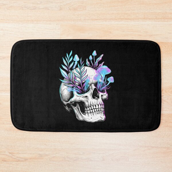 Item preview, Bioluminescent Mushroom Botanical Skull Cyber Goth Modern Macabre designed and sold by WorldShop17.
