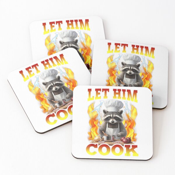 Item preview, Let Him Cook Funny Sarcastic Raccoon MasterChef Meme T-Shirt designed and sold by eBoy31.
