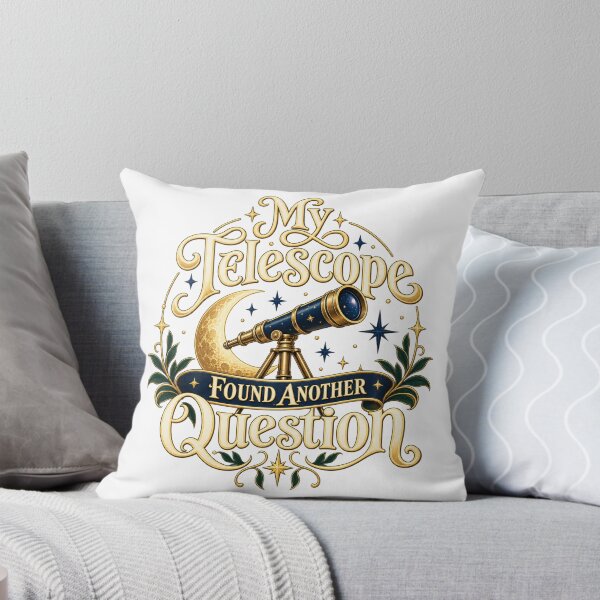 Item preview, Telescope Found Another Question Astronomy Art designed and sold by Bikivuno.