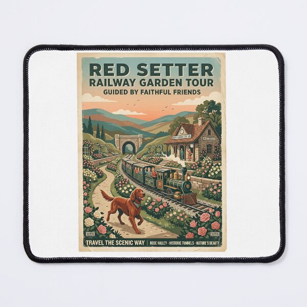 Item preview, Red Setter Railway Gardener designed and sold by PictoVibe.