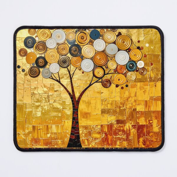 Item preview, Ornate Gold Leaf and Mosaic Circle Tree designed and sold by Vicky Brago-Mitchell®.