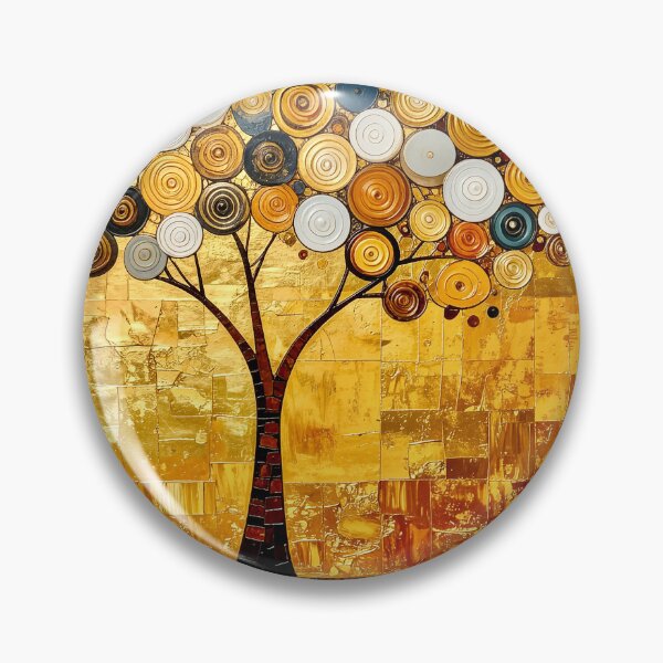 Item preview, Ornate Gold Leaf and Mosaic Circle Tree designed and sold by Vicky Brago-Mitchell®.