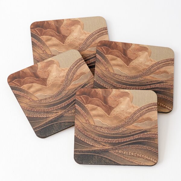 Item preview, Warm Terracotta Textile Art Landscape designed and sold by KingsArtworx 2.