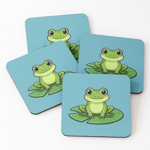 Item preview, Frog On A Lily Pad, Cute Illustrated Frog designed and sold by WrenAndWhimsy.