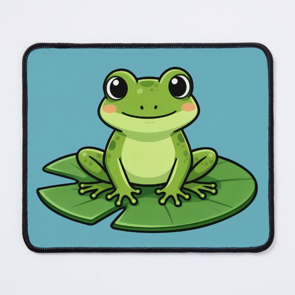Item preview, Frog On A Lily Pad, Cute Illustrated Frog designed and sold by WrenAndWhimsy.