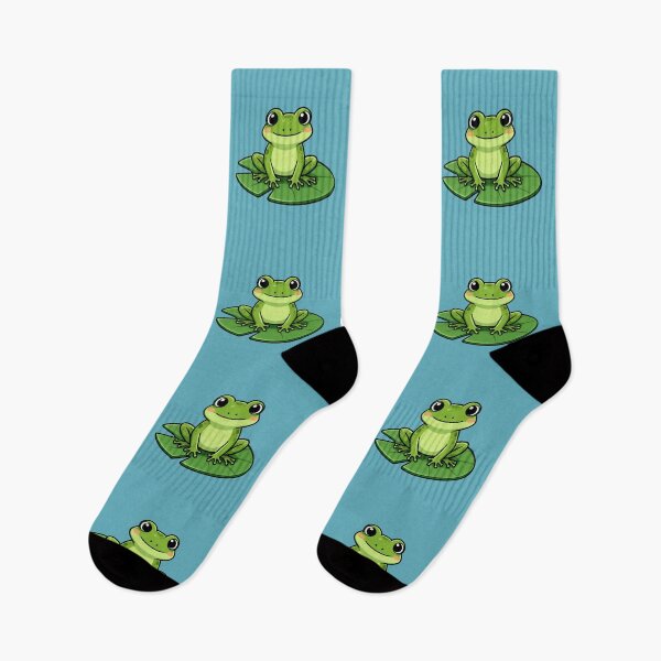 Item preview, Frog On A Lily Pad, Cute Illustrated Frog designed and sold by WrenAndWhimsy.