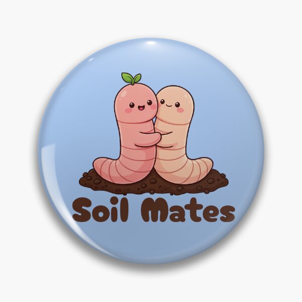 Item preview, Soil Mates, Cute Worm Pun Design designed and sold by WrenAndWhimsy.