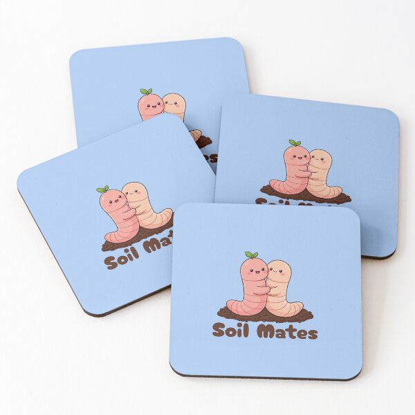 Item preview, Soil Mates, Cute Worm Pun Design designed and sold by WrenAndWhimsy.
