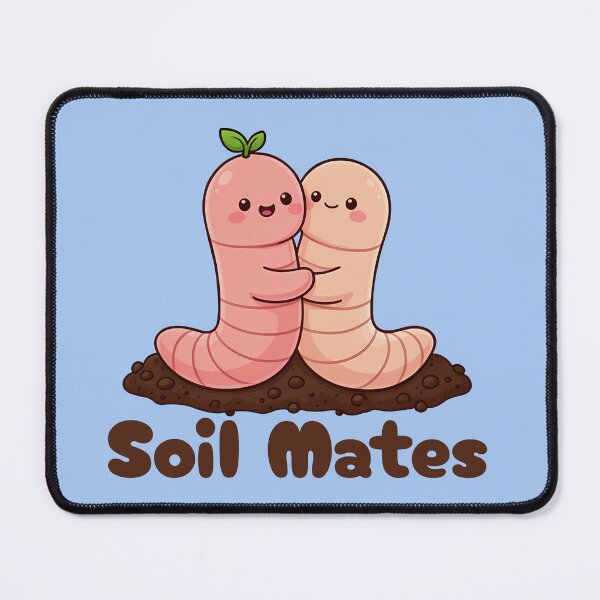Item preview, Soil Mates, Cute Worm Pun Design designed and sold by WrenAndWhimsy.