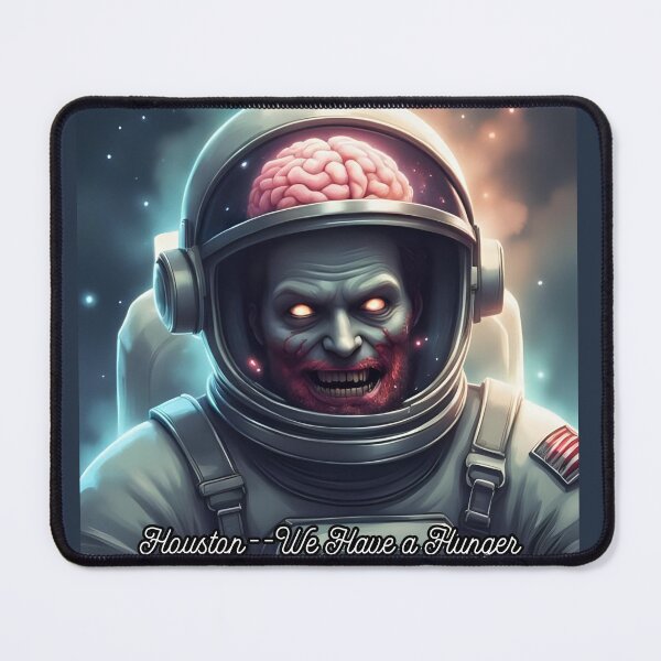 Item preview, Retro Space Horror Zombie Astronaut with Exposed Brain designed and sold by soin10s-designs.