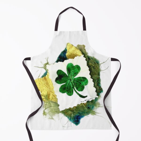Item preview, Four Leaf Clover watercolor on art papers of green and gold. designed and sold by aswoa.
