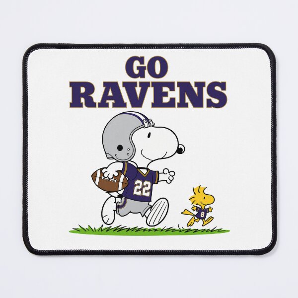 Item preview, Snoopy & Woodstock Baltimore Ravens Football Retro F405 designed and sold by GLUVY-THEME.