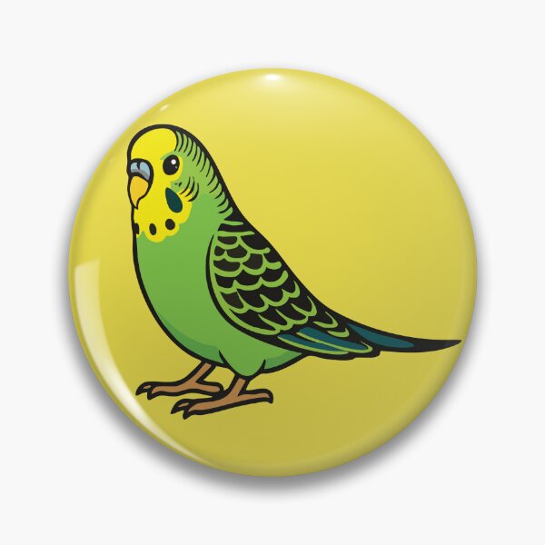 Item preview, Green and Yellow Budgie: Cute Cartoon Parakeet For Bird Lover designed and sold by Aritxa.