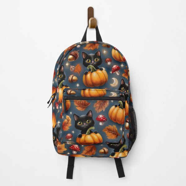 Item preview, Cottagecore Black Cats and Pumpkins designed and sold by AlyssasCreativeBoutique.