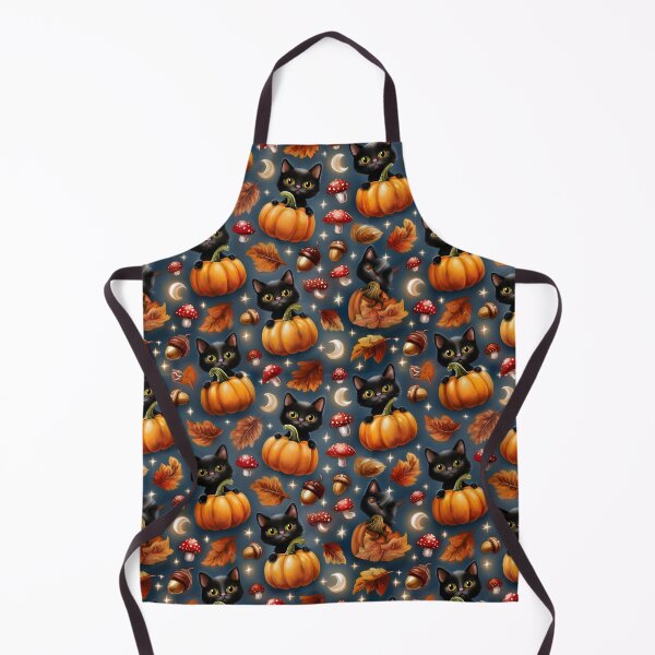 Item preview, Cottagecore Black Cats and Pumpkins designed and sold by AlyssasCreativeBoutique.