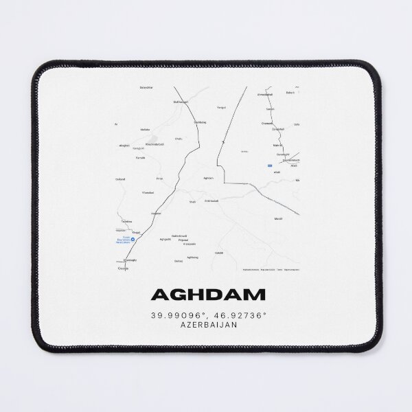 Item preview, Aghdam Azerbaijan Map | Minimalist Aghdam Location & Travel Design designed and sold by RM-Journey.