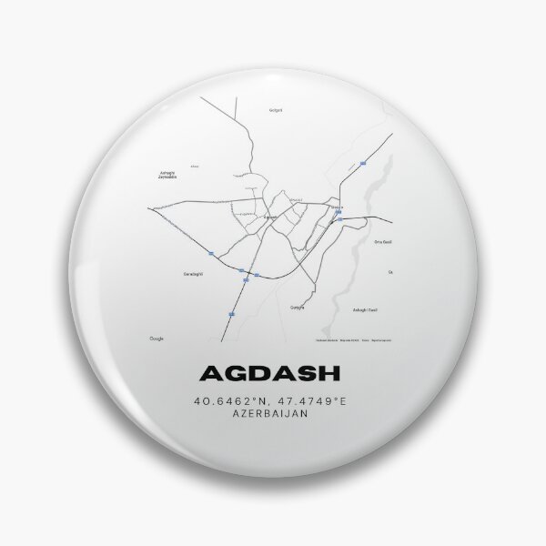Item preview, Agdash Azerbaijan Map | Minimalist Agdash Location & Travel Design designed and sold by RM-Journey.