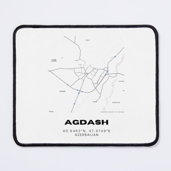 Item preview, Agdash Azerbaijan Map | Minimalist Agdash Location & Travel Design designed and sold by RM-Journey.
