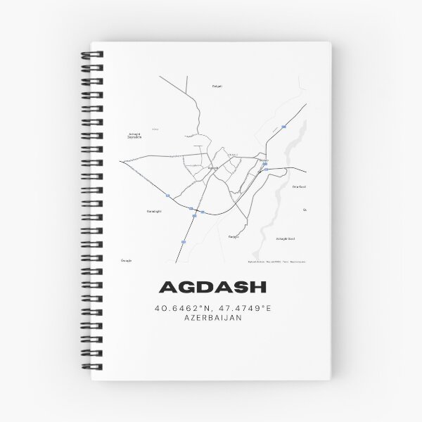Item preview, Agdash Azerbaijan Map | Minimalist Agdash Location & Travel Design designed and sold by RM-Journey.