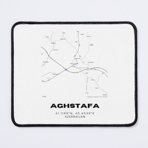 Item preview, Aghstafa Azerbaijan Map | Minimalist Aghstafa Location & Travel Design designed and sold by RM-Journey.