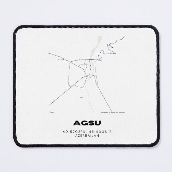 Item preview, Agsu Azerbaijan Map | Minimalist Agsu Location & Travel Design designed and sold by RM-Journey.