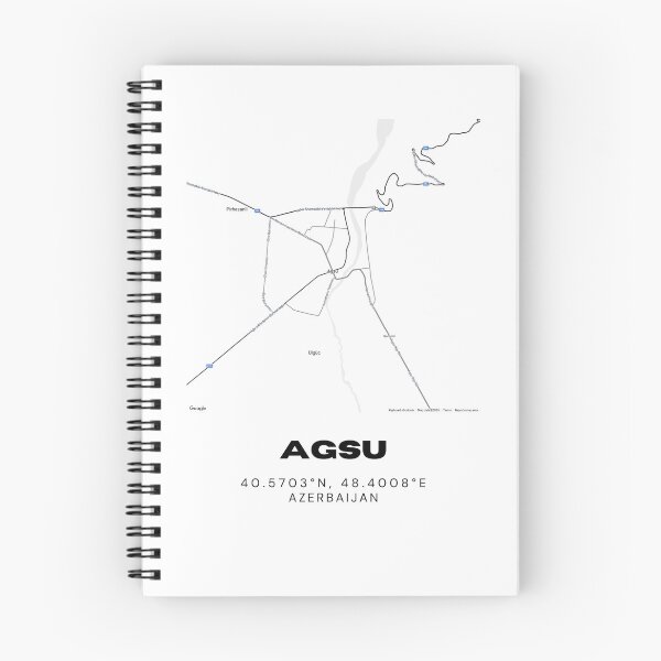 Item preview, Agsu Azerbaijan Map | Minimalist Agsu Location & Travel Design designed and sold by RM-Journey.