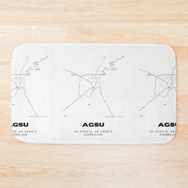 Item preview, Agsu Azerbaijan Map | Minimalist Agsu Location & Travel Design designed and sold by RM-Journey.