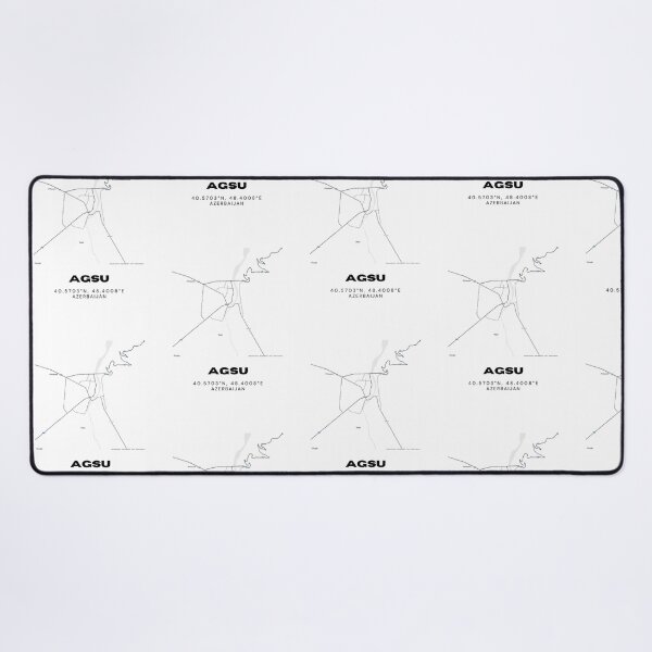 Item preview, Agsu Azerbaijan Map | Minimalist Agsu Location & Travel Design designed and sold by RM-Journey.