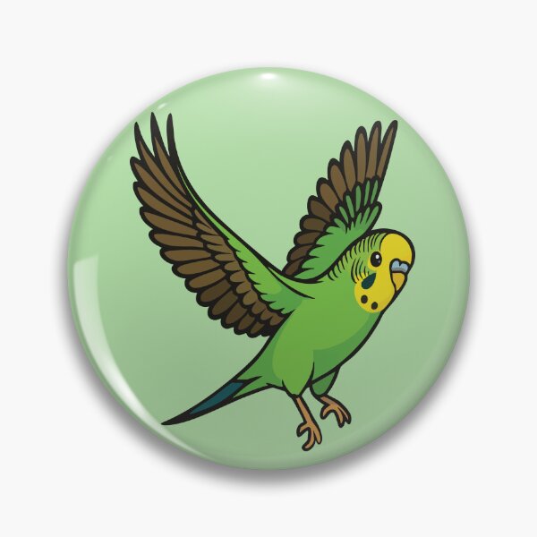 Item preview, Green and Yellow Budgie: Cute Cartoon Parakeet Flying designed and sold by Aritxa.
