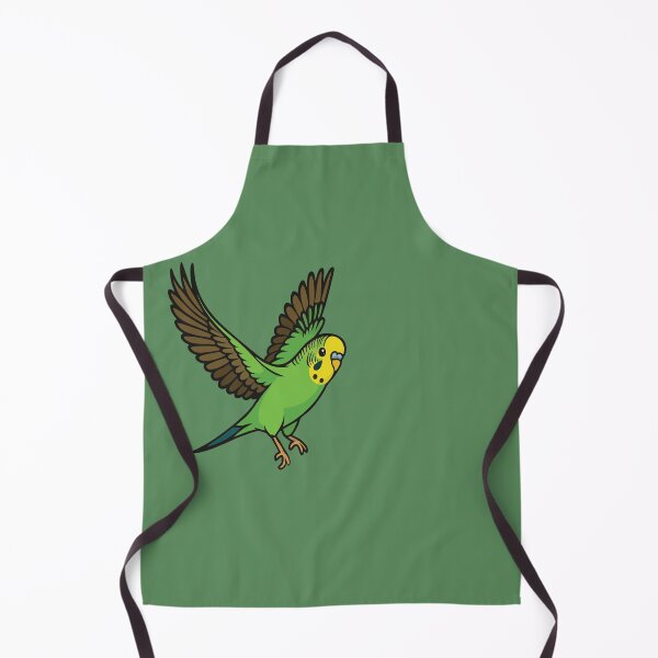 Item preview, Green and Yellow Budgie: Cute Cartoon Parakeet Flying designed and sold by Aritxa.