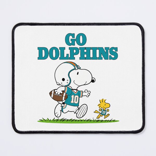 Item preview, Snoopy & Woodstock Miami Dolphins Football Retro F407 designed and sold by GLUVY-THEME.