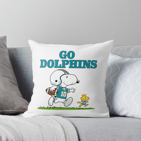 Item preview, Snoopy & Woodstock Miami Dolphins Football Retro F407 designed and sold by GLUVY-THEME.