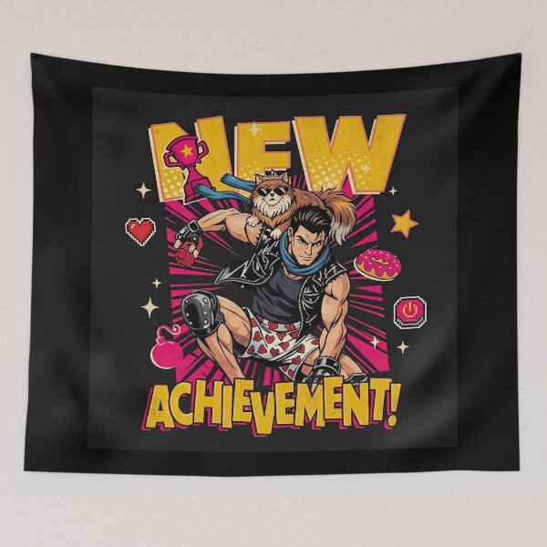 Item preview, "New Achievement Unlocked" Dungeon Crawler Carl & Princess Donut Fan Art designed and sold by The Funky Sprunki.