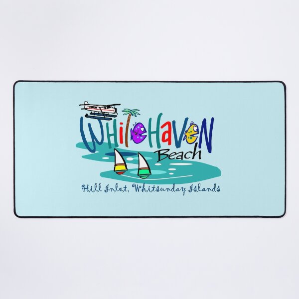 Item preview, Whitehaven Beach Whitsundays Swirling Sands Retro Souvenir designed and sold by Al Benge - NZ & Australian Art.