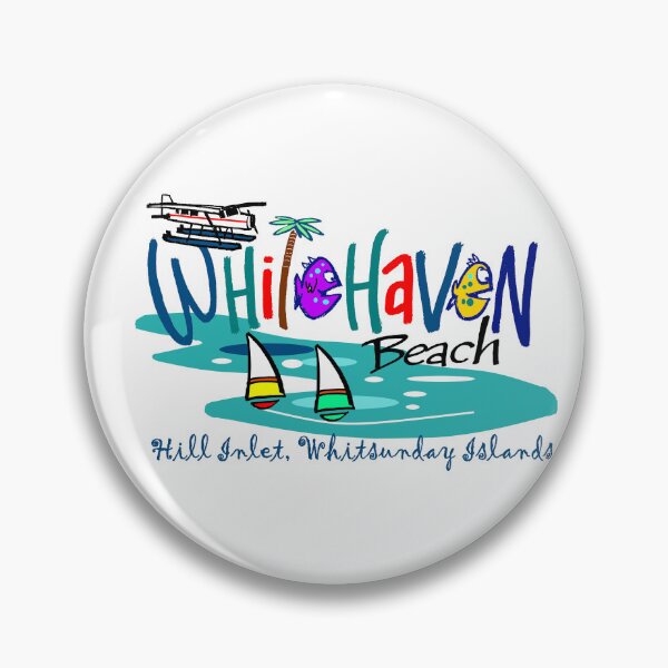 Item preview, Whitehaven Beach Whitsundays Swirling Sands Retro Souvenir designed and sold by Al Benge - NZ & Australian Art.