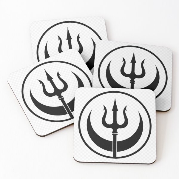 Artikelvorschau, Minimalistisches Emblem mit Halbmond und Trishul entworfen und verkauft von RM.creativeworks.