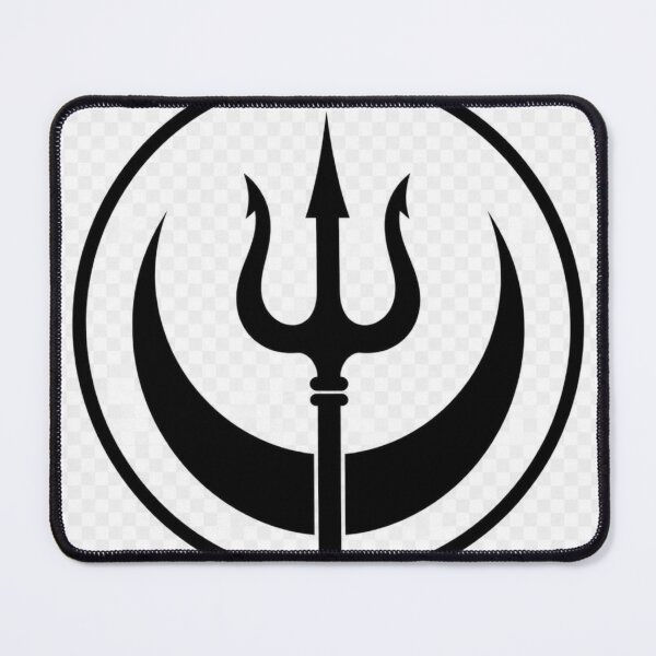 Item preview, Minimalist Crescent Moon and Trishul Circle Emblem designed and sold by RM.creativeworks.
