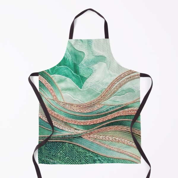 Item preview, Mint & Seafoam Textile Art Landscape designed and sold by KingsArtworx 2.