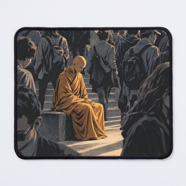 Item preview, Where the Rush Fades — Monk in the City Crowd designed and sold by SacredLensV.
