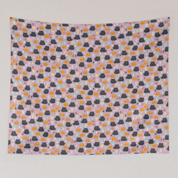 Item preview, Fall Kawaii Cat and Pumpkin designed and sold by AlyssasCreativeBoutique.
